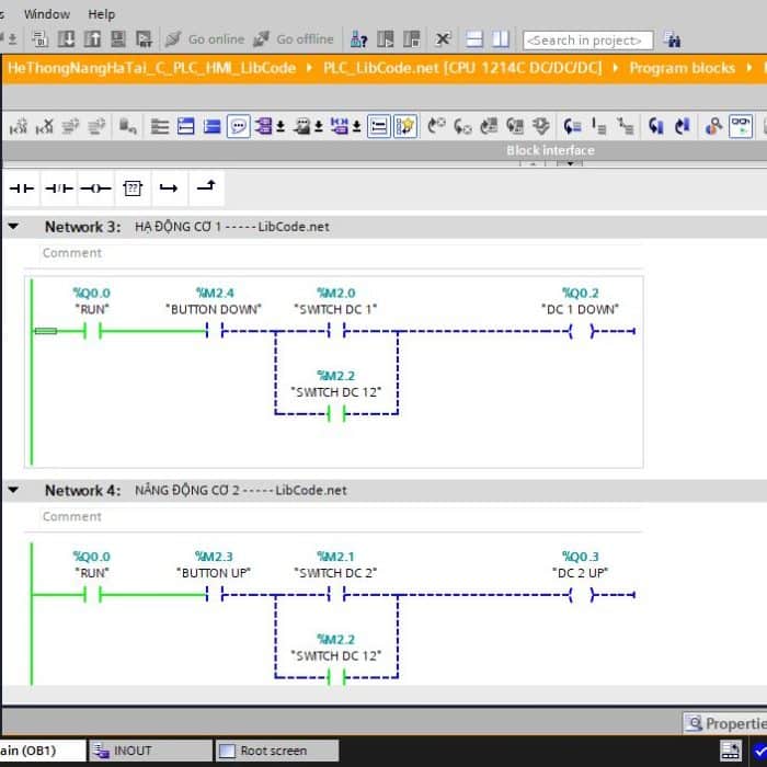 Giao diện lập trình Ladder Logic cho PLC