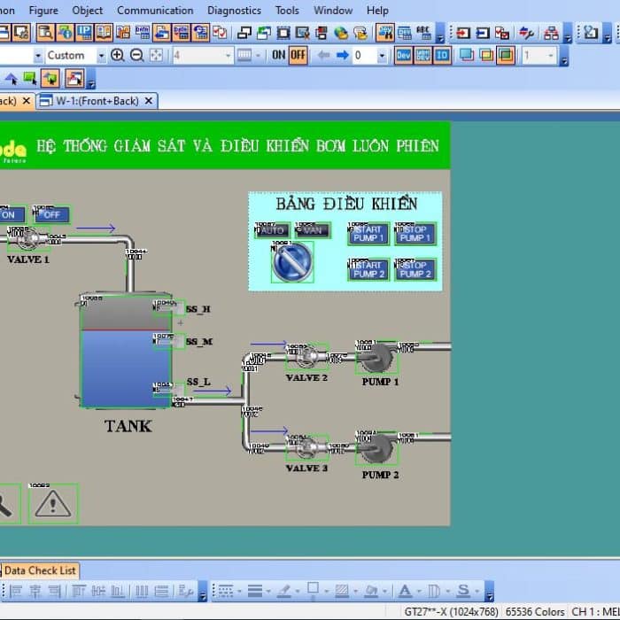hệ thống bơm luôn phiên plc mitsubishi libcode